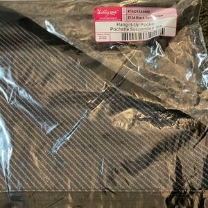 NWT Thirty-One Hang-It-Up Pocket in black twill stripe